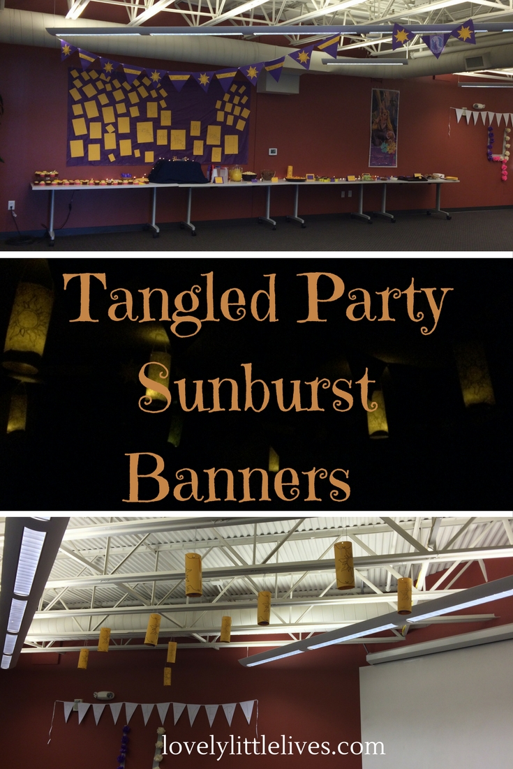 Tangled Party Golden Sunburst Banners