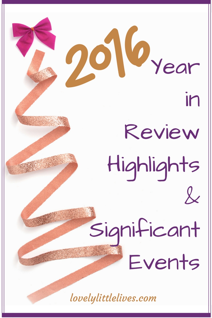 2016 year in review highlights and significant events