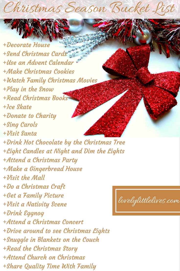 christmas season bucket list to help you savor and focus on the season