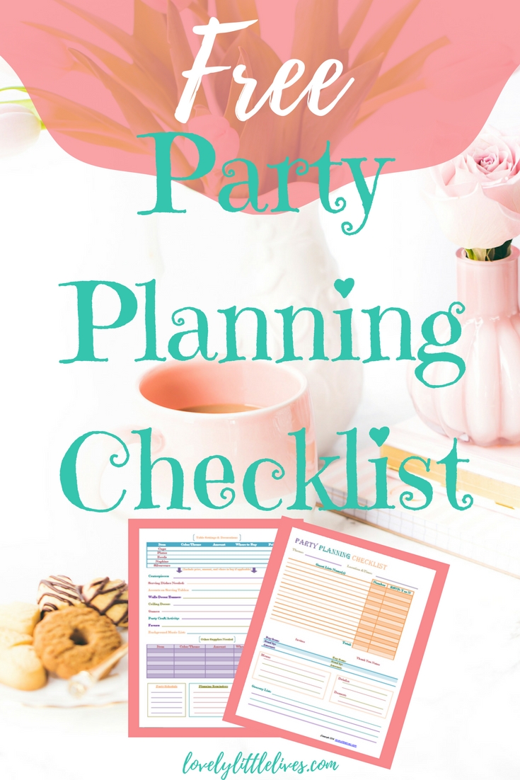 Free Party Planning Checklist