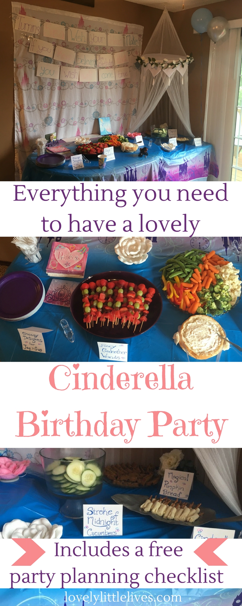 Everything you need to have a lovely Cinderella Birthday Party