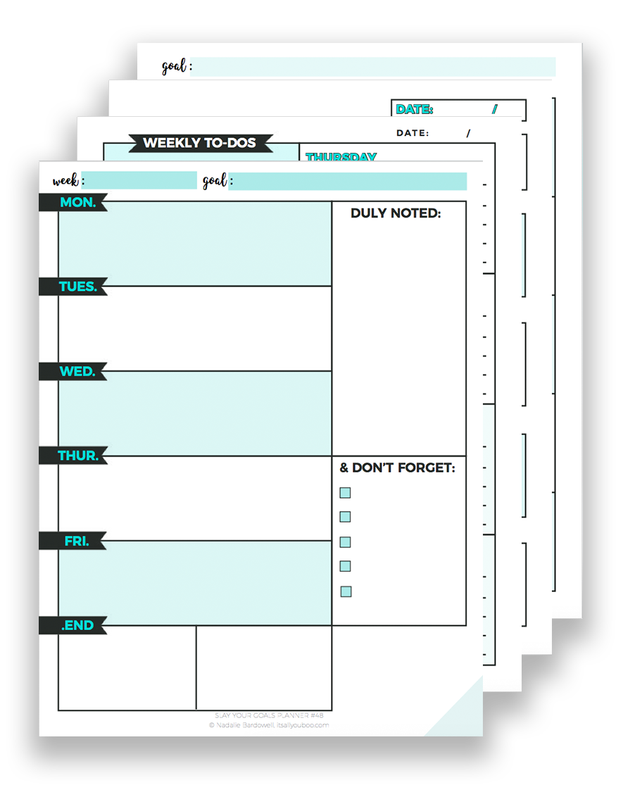 2019 tasks to do monthly planner