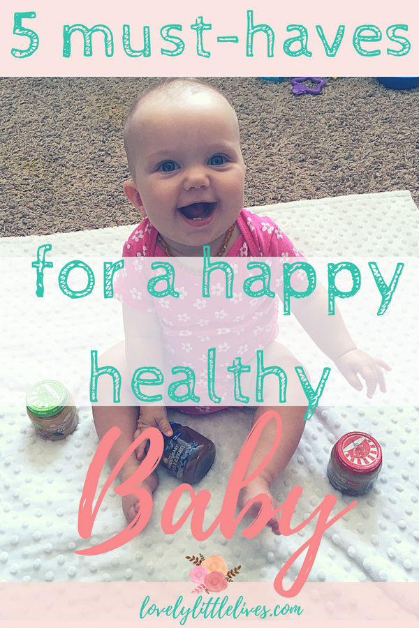 5 Must-Haves for a Happy Healthy Baby. Click through for your coupon #sponsored by happy family brands #organicbaby food #healthybaby #thisishappy