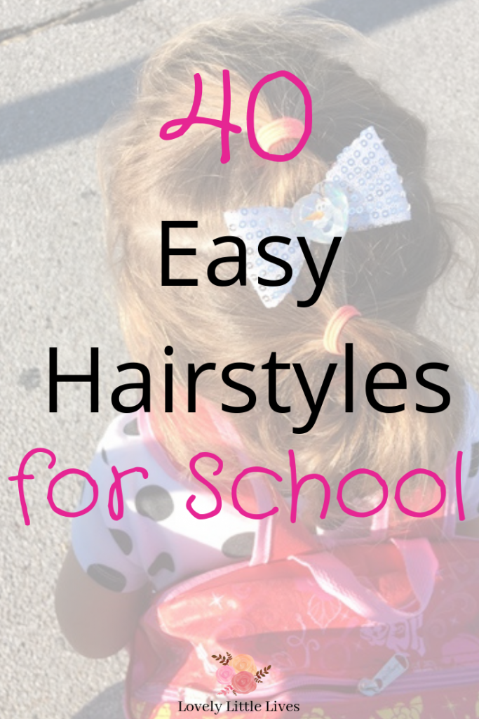 40 Easy Hairstyles for School. Easy hairstyles for school girls. Easy hairstyles for those mornings you are running late for school. 40 hairstyles for little girls. #schoolhairstyles #easyhairstylesforgirls #backtoschool #backtoschoolhairstyles